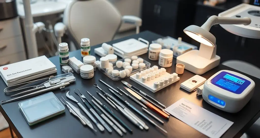 Como montar mesa de restauração de dente de resina