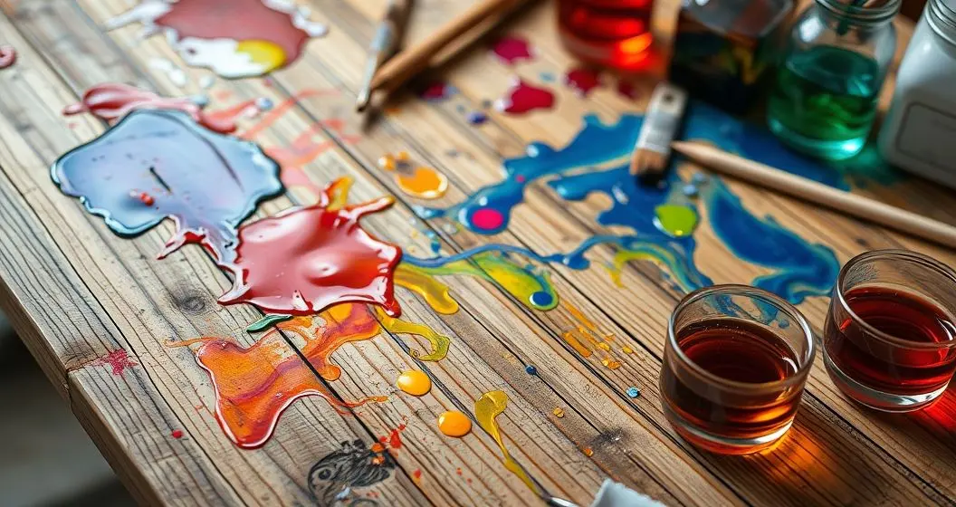 Como pintar una mesa de madera con resina