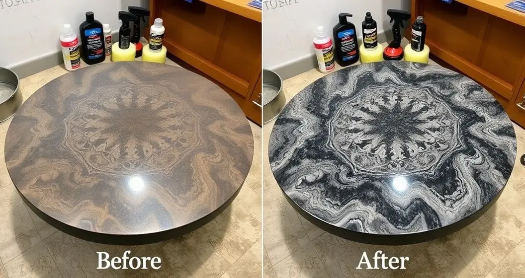 Como polir mesa de resina com cera de carro