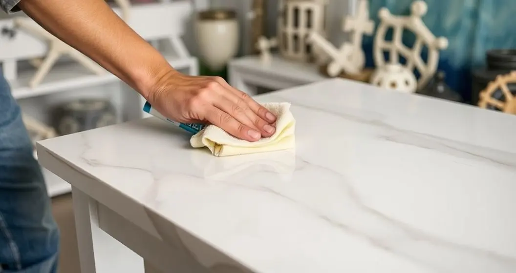 Como polir mesa de resina nautica branca