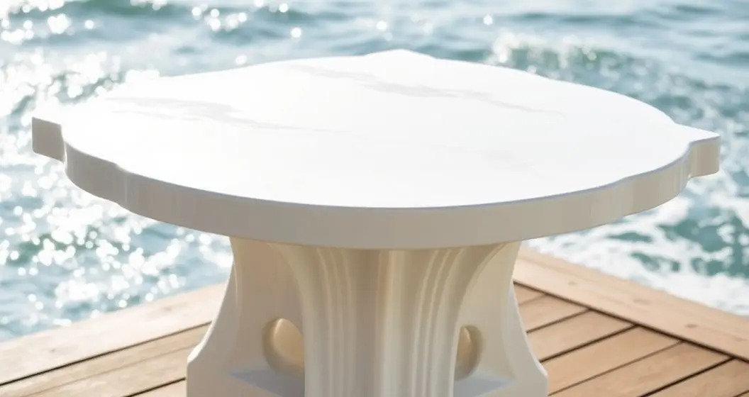 Como polir mesa de resina nautica branca