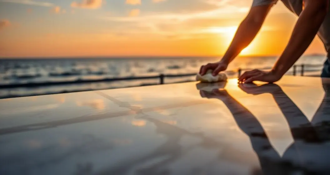 Como polir mesa de resina nautica