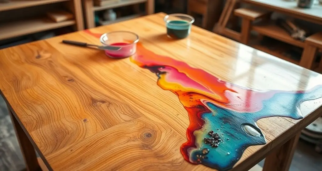 Como preencher tampo de mesa com resina Como preencher tampo de mesa com resina