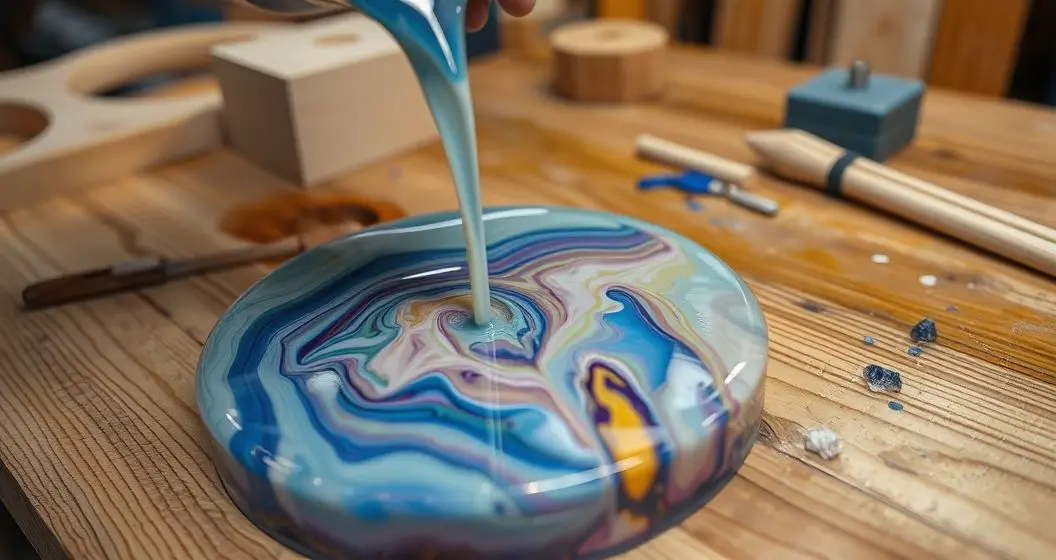 Como preparar a resina em mesa de madeira Como preparar a resina em mesa de madeira