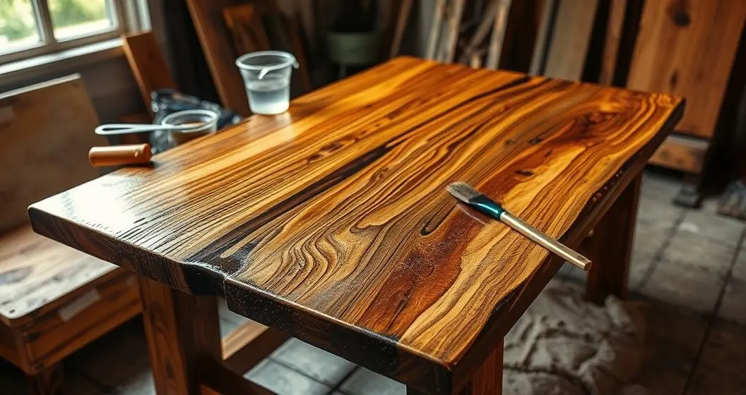 Como resinar mesa rustica de madeira Como resinar mesa rustica de madeira