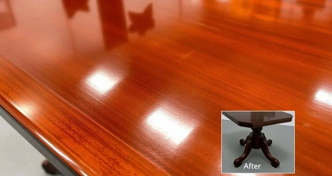 Como restaurar mesa de mogno resinado Como restaurar mesa de mogno resinado