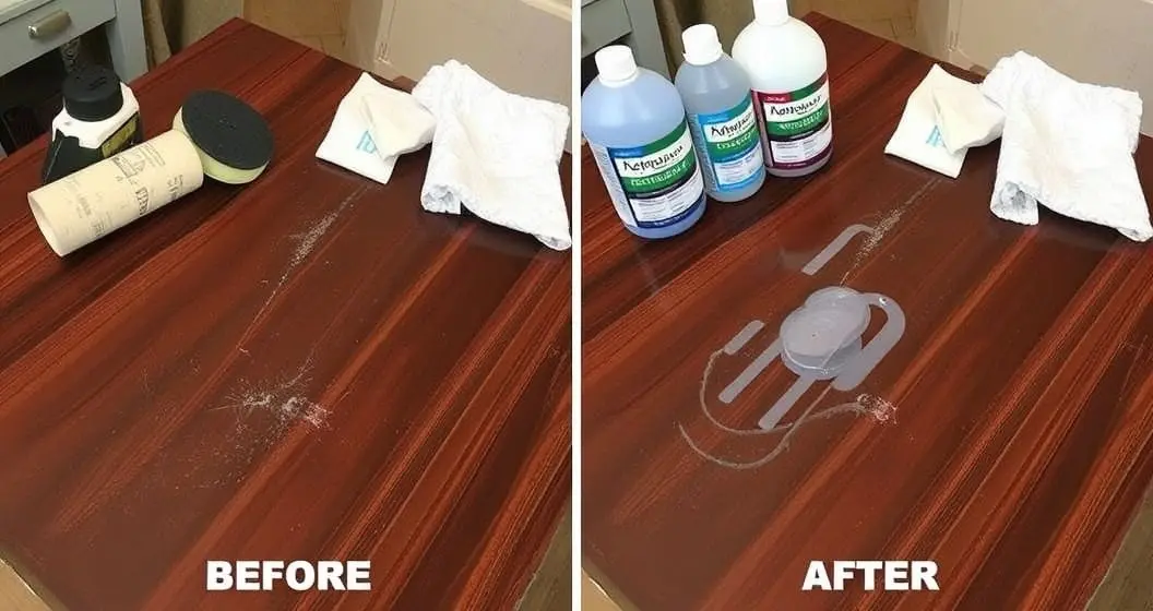 Como retirar riscos de mesa de resina