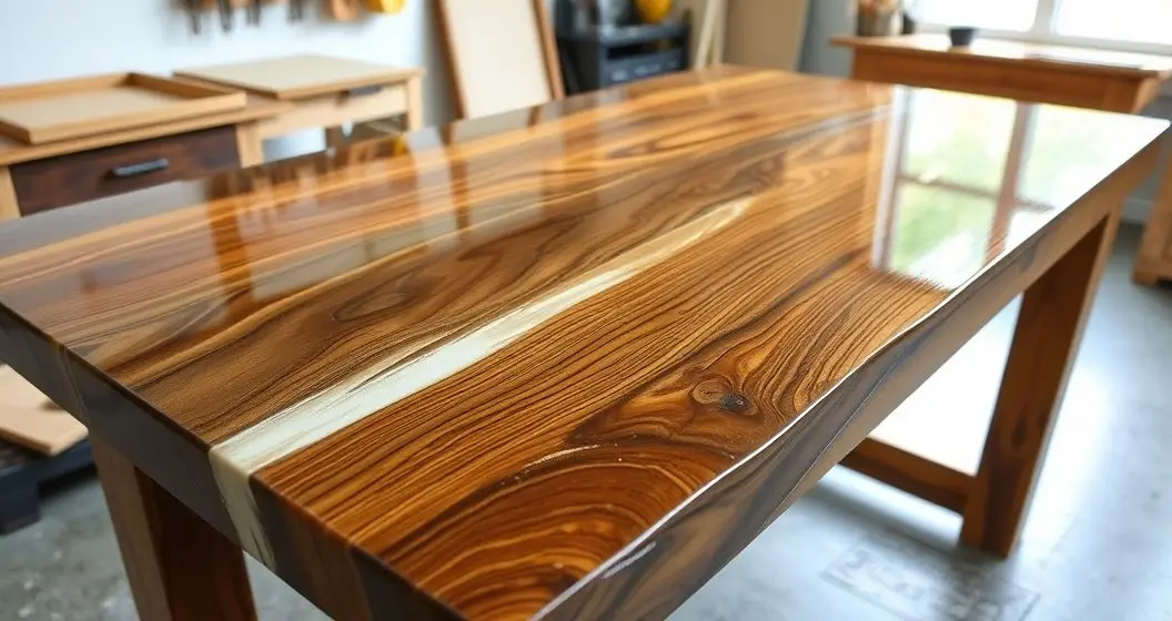 Como revestir uma mesa de madeira com resina