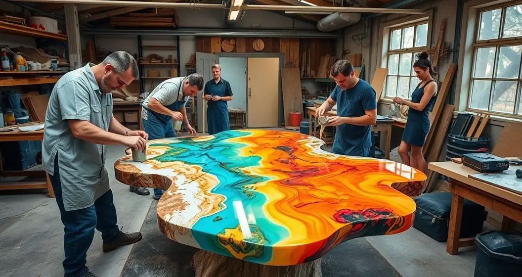 Como sao feitas as mesas de resina Como sao feitas as mesas de resina