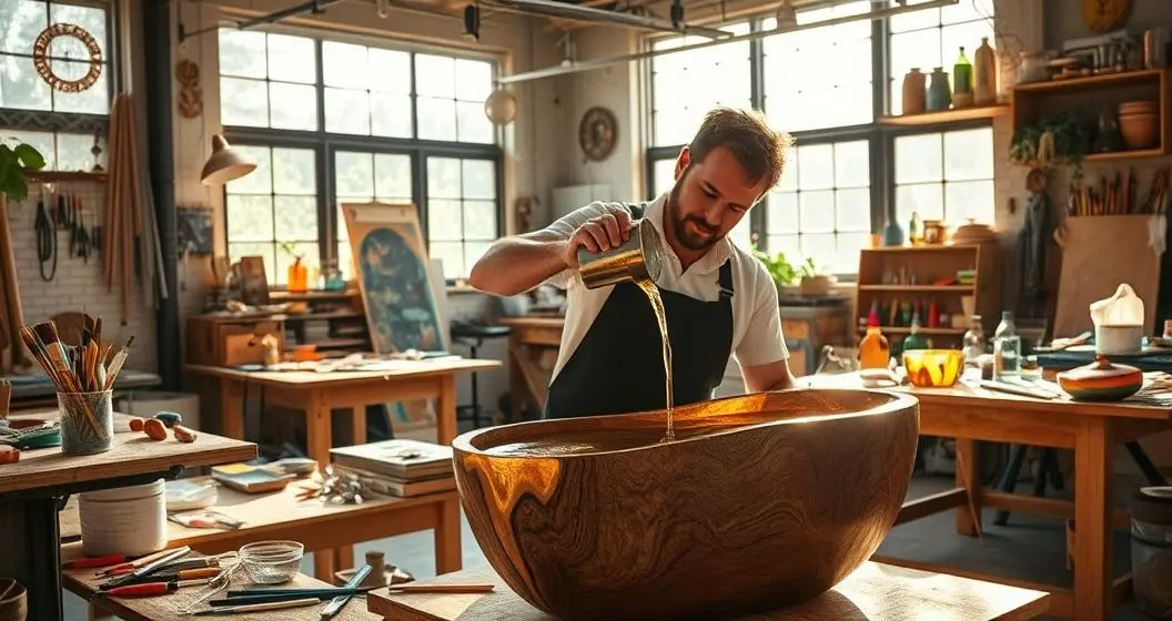 Como se faz mesa de resina epóxi Como se faz mesa de resina epóxi