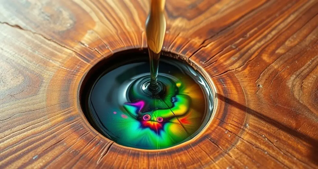 Como tapar buraco em mesa de madeira com resina