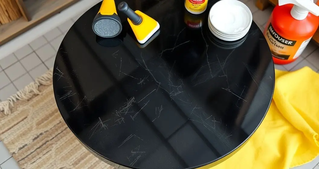 Como tirar arranhões de resina mesa de resina