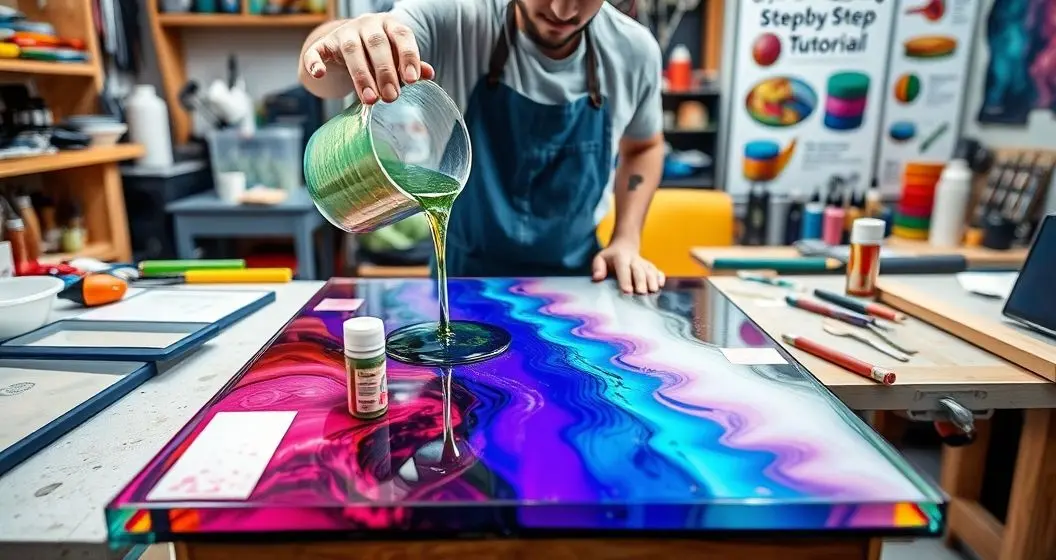 Como trabalhar com resina no vidro de mesa