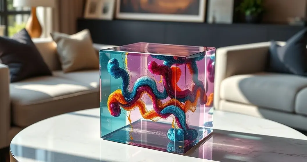 Como é feito cubo de mesa em resina