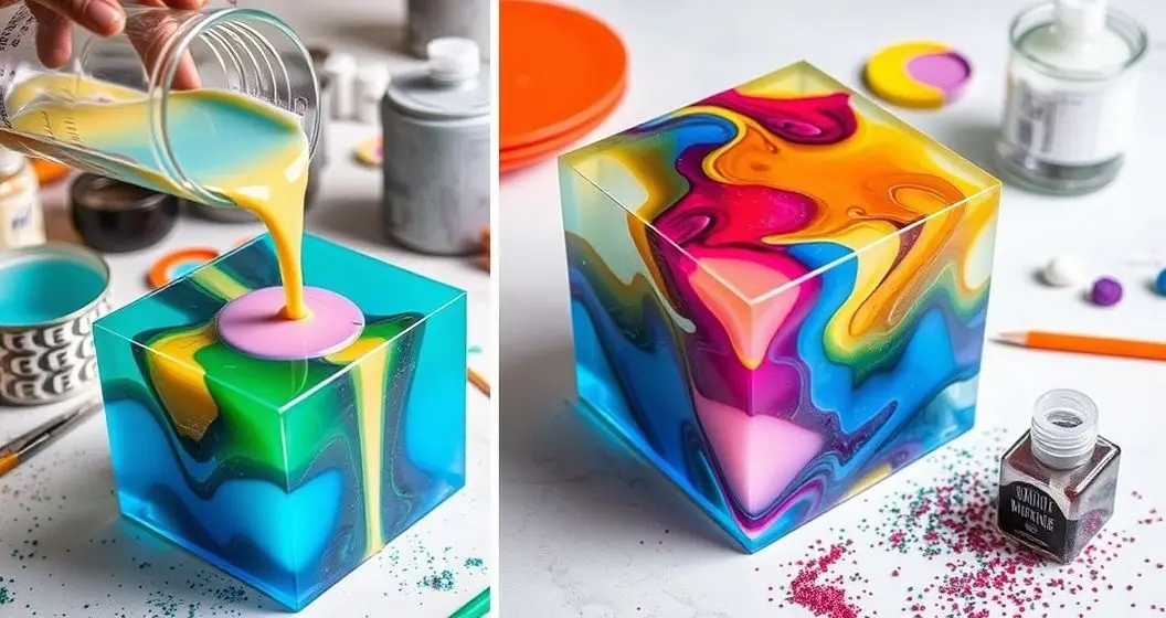 Como é feito cubo de mesa em resina