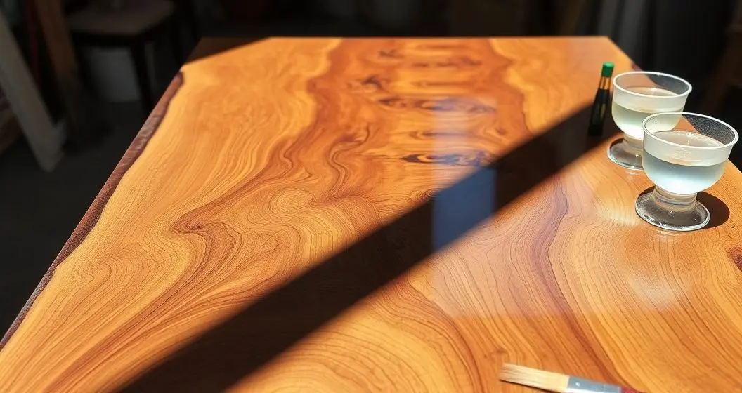 Como usar resina na mesa de madeira