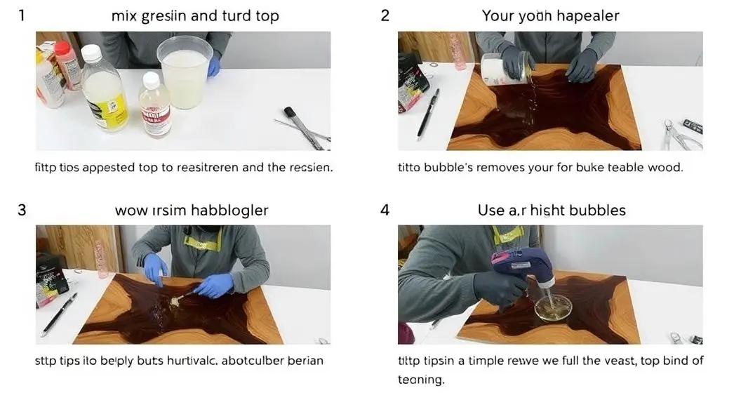 Como usar resina para tampos de mesa