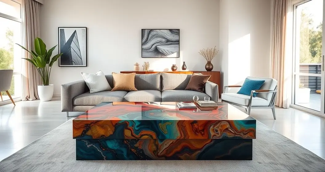 Comprar mesa de centro com resina