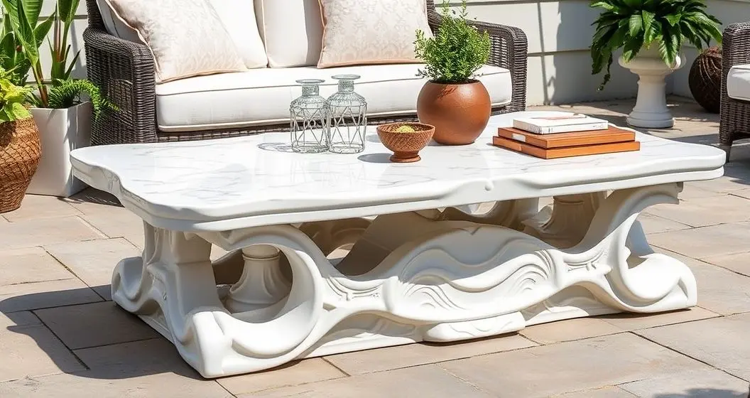Comprar mesa de centro resina branca