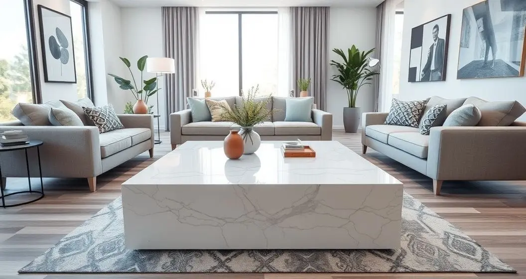 Comprar mesa de centro resina retangular branca