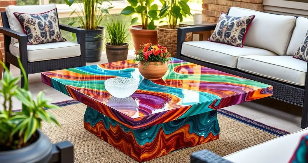 Comprar mesa de centro resinada