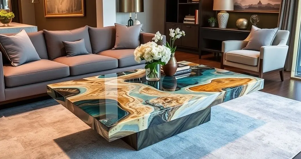 Comprar mesa de centro resinada