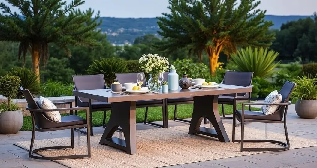 Comprar mesa de jantar em resina 6 lugares