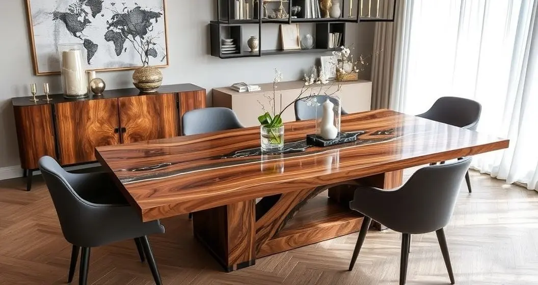 Comprar mesa de madeira com resina epoxi