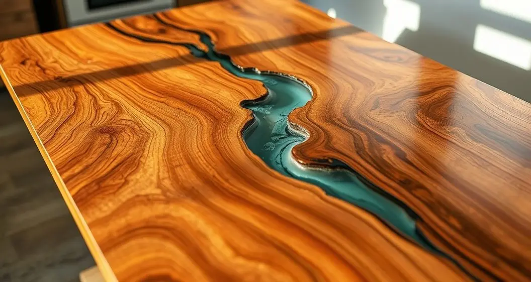 Comprar mesa de madeira com resina epoxi