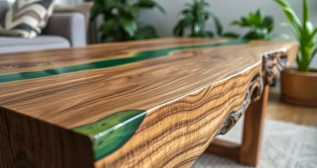 Comprar mesa de madeira macica com resina