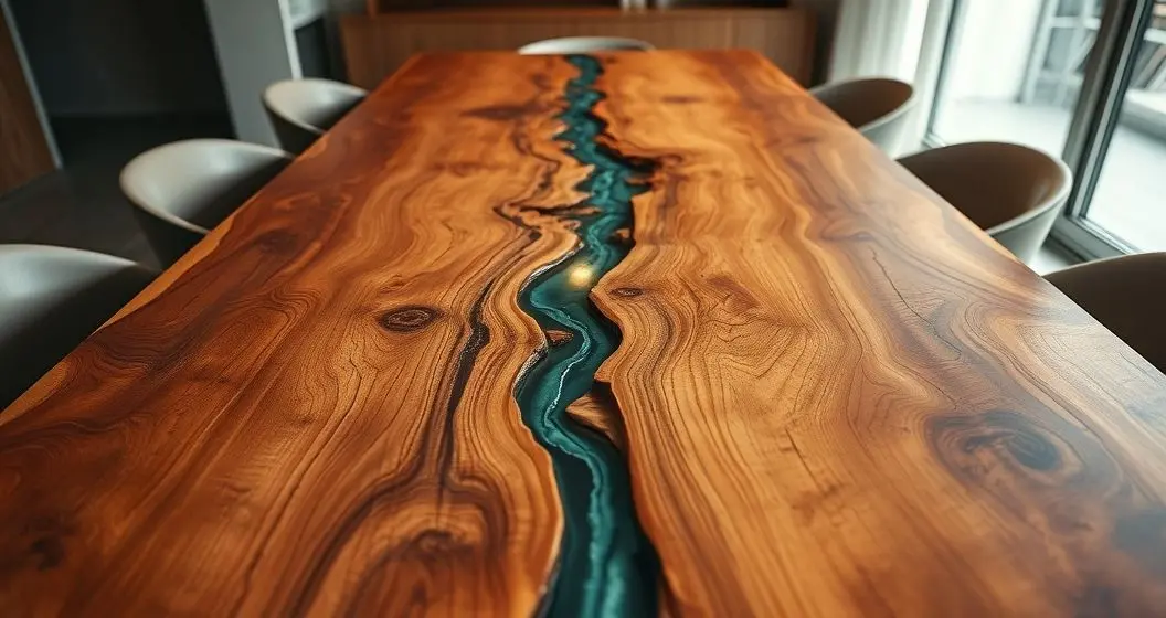 Comprar mesa de madera y resina