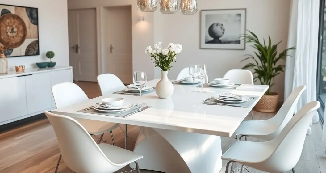 Comprar mesa de resina branca