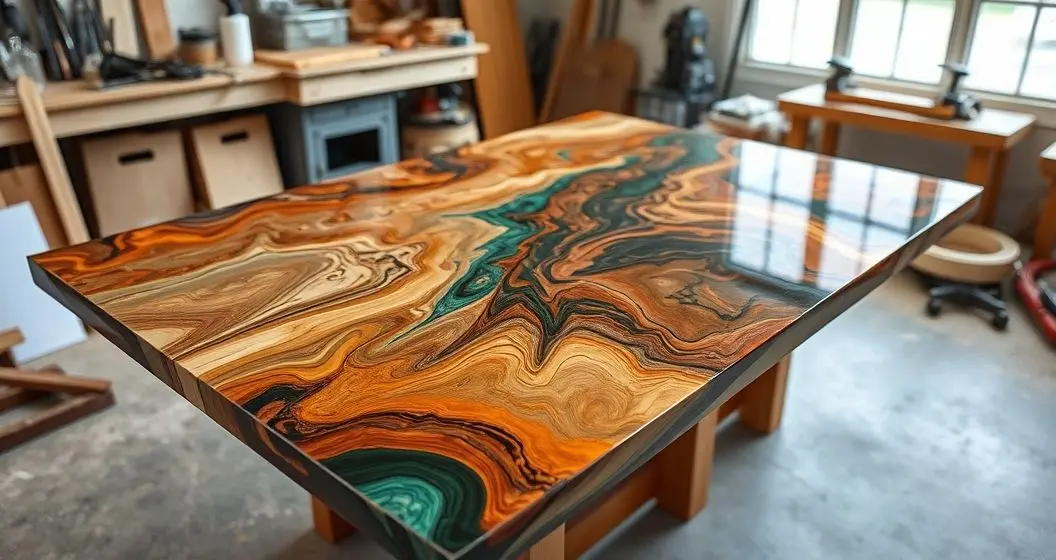 Confeccao de mesas com resinas de epoxi acrilica no yotube