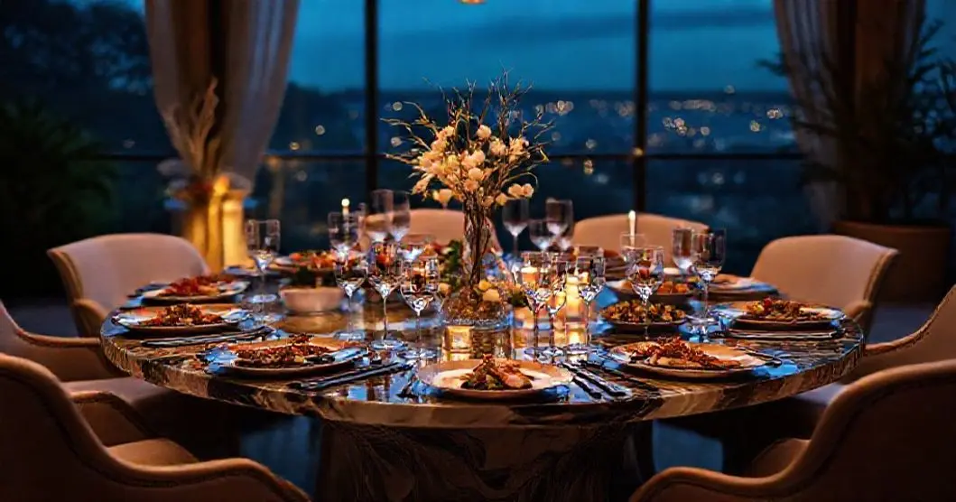 Conjunto de mesa de resina para festa Conjunto de mesa de resina para festa