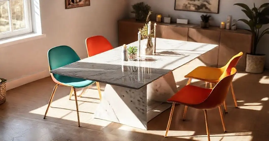 Conjunto de mesa resina
