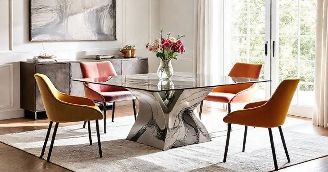 Conjunto de mesa resina com 6 cadeiras