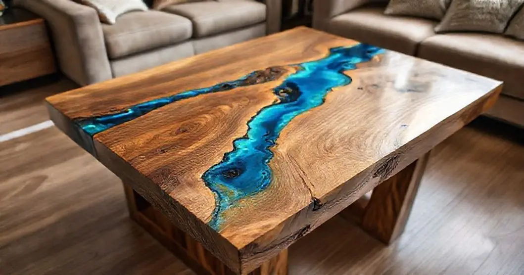 Cono fazer uma mesa de madeira com resina