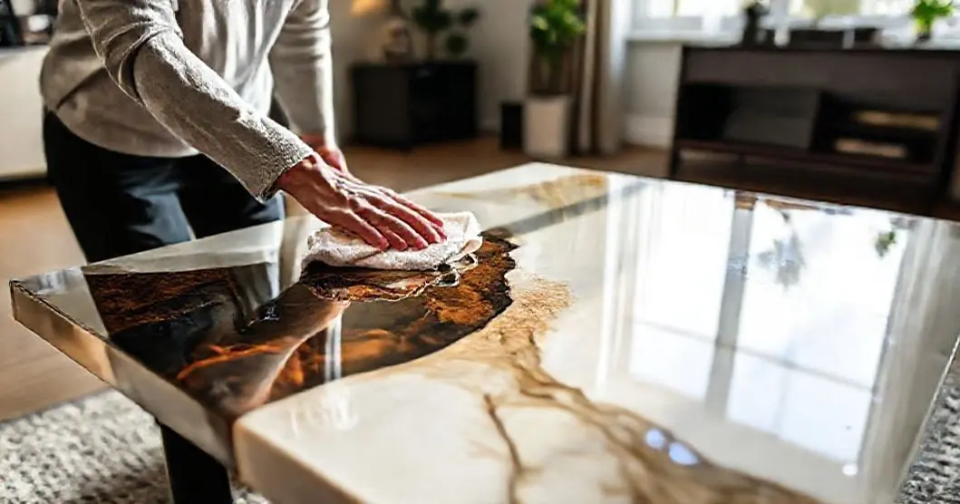 Cuidados com mesas de resina