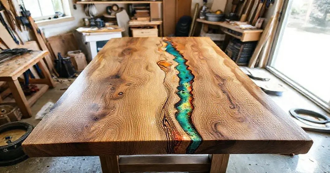 Curso de como fazer mesa de madeira com resina