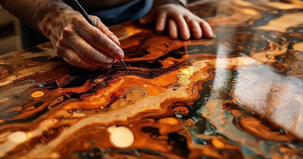 Curso de mesa com resina senai