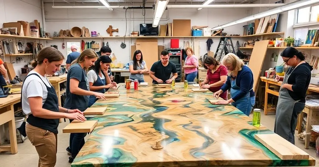 Curso de mesa de resina presencial