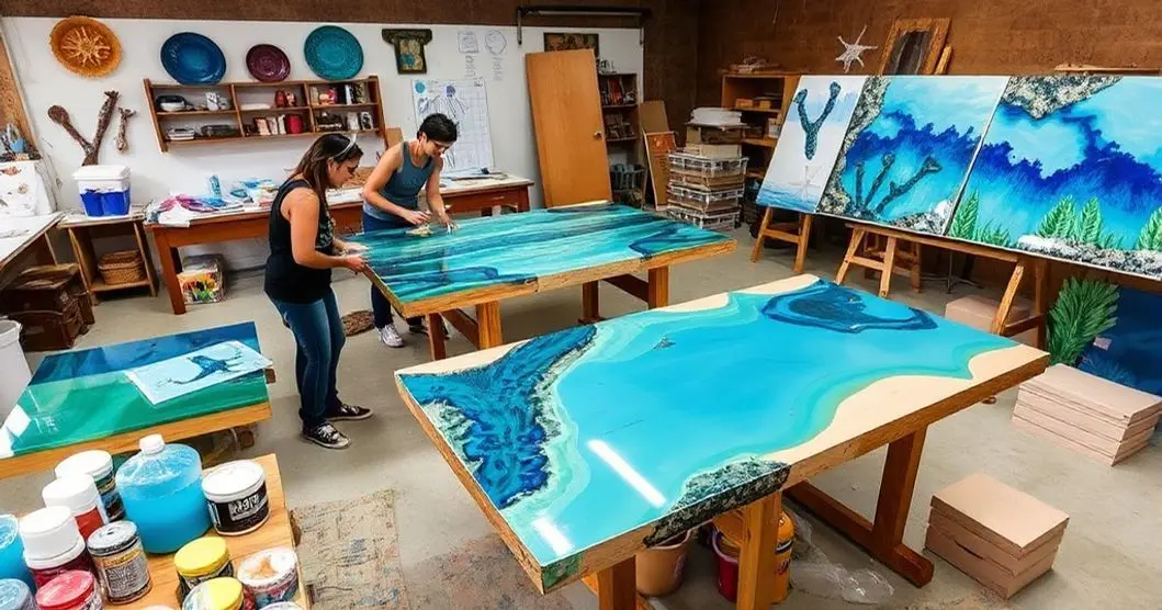 Curso de mesa resinada rio das ostras