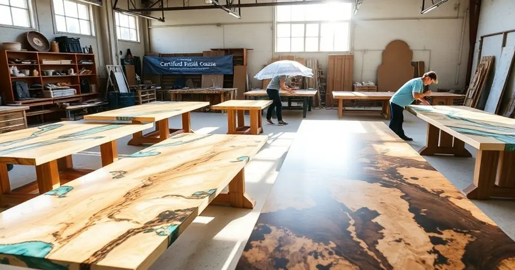 Curso de mesas resinadas com certificado