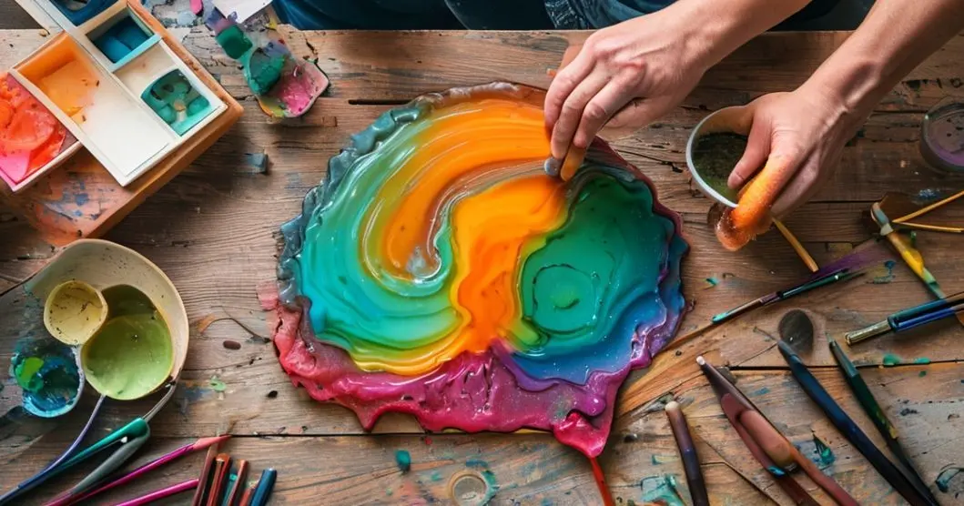 Curso de resina em mesa