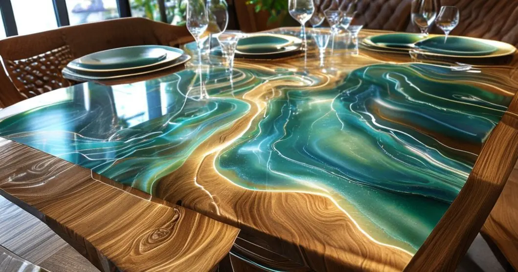 Curso de resina epoxi em mesa