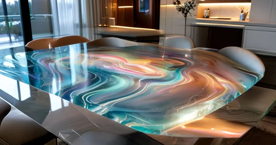 Curso presencial de mesa em resina epoxi