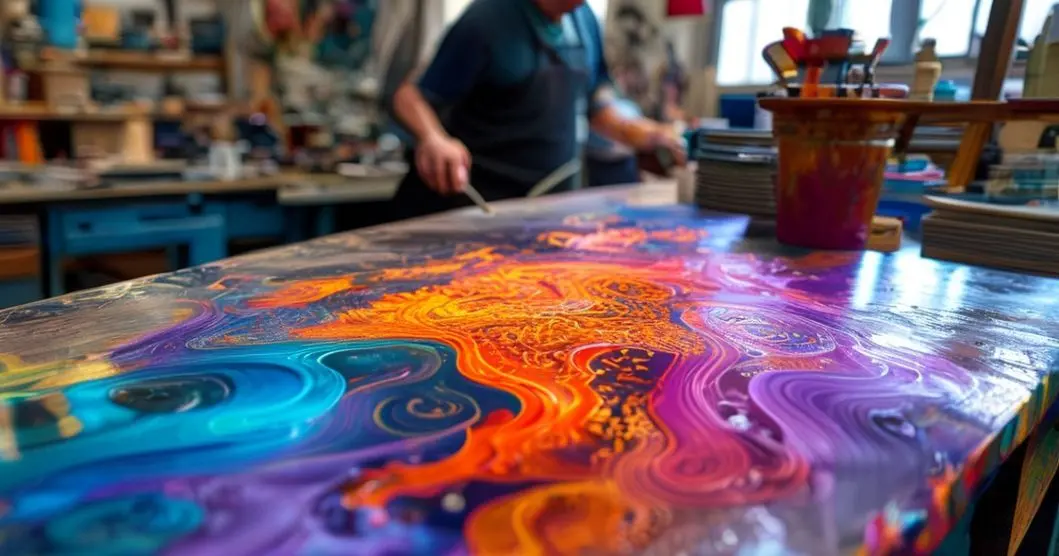 curso presencial de mesa resinada