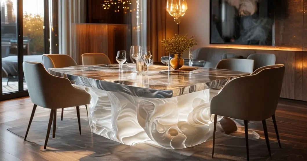 custo de mesas resinadas