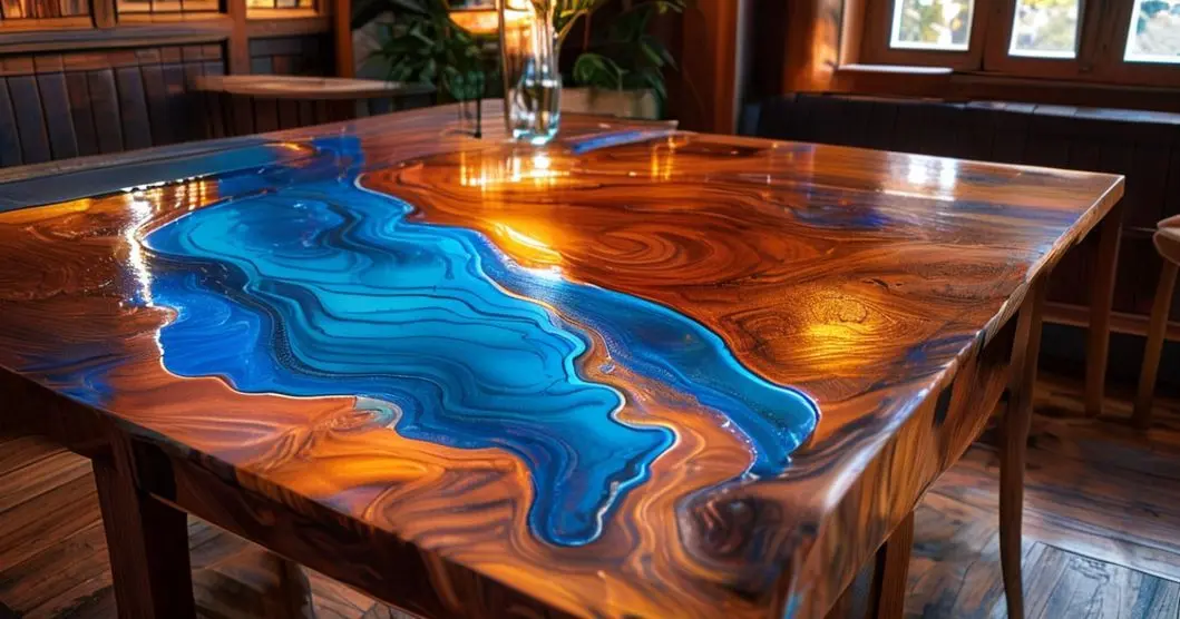 custo de uma mesa de madeira com resina epox